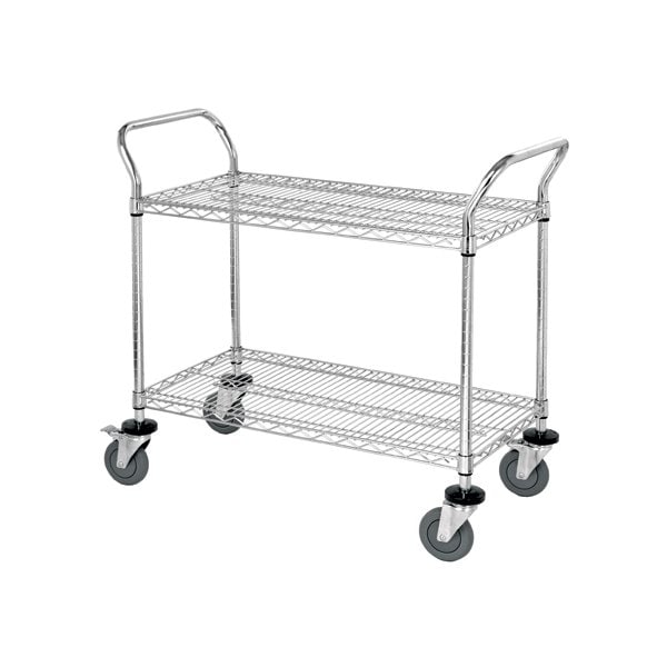Bsc Preferred 48 x 18 x 38'' - 2 Shelf Heavy-Duty Wire Cart WSC4818382 - main